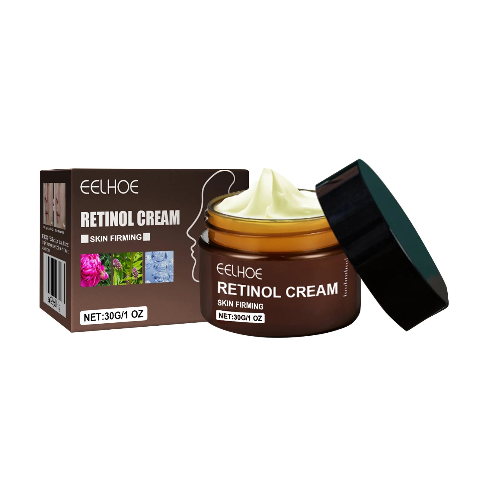 EELHOE Retinol Hyaluronic Acid Cream 50ml Anti-Aging Firming Brightening Moisturizing Facial Skin Care Cream GMP Certificate