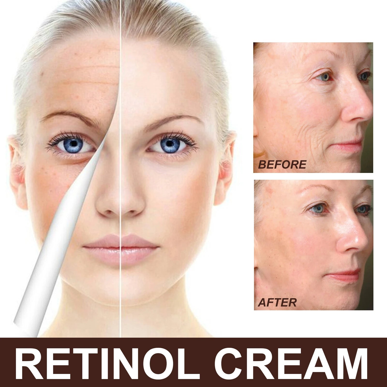 EELHOE Retinol Hyaluronic Acid Cream 50ml Anti-Aging Firming Brightening Moisturizing Facial Skin Care Cream GMP Certificate