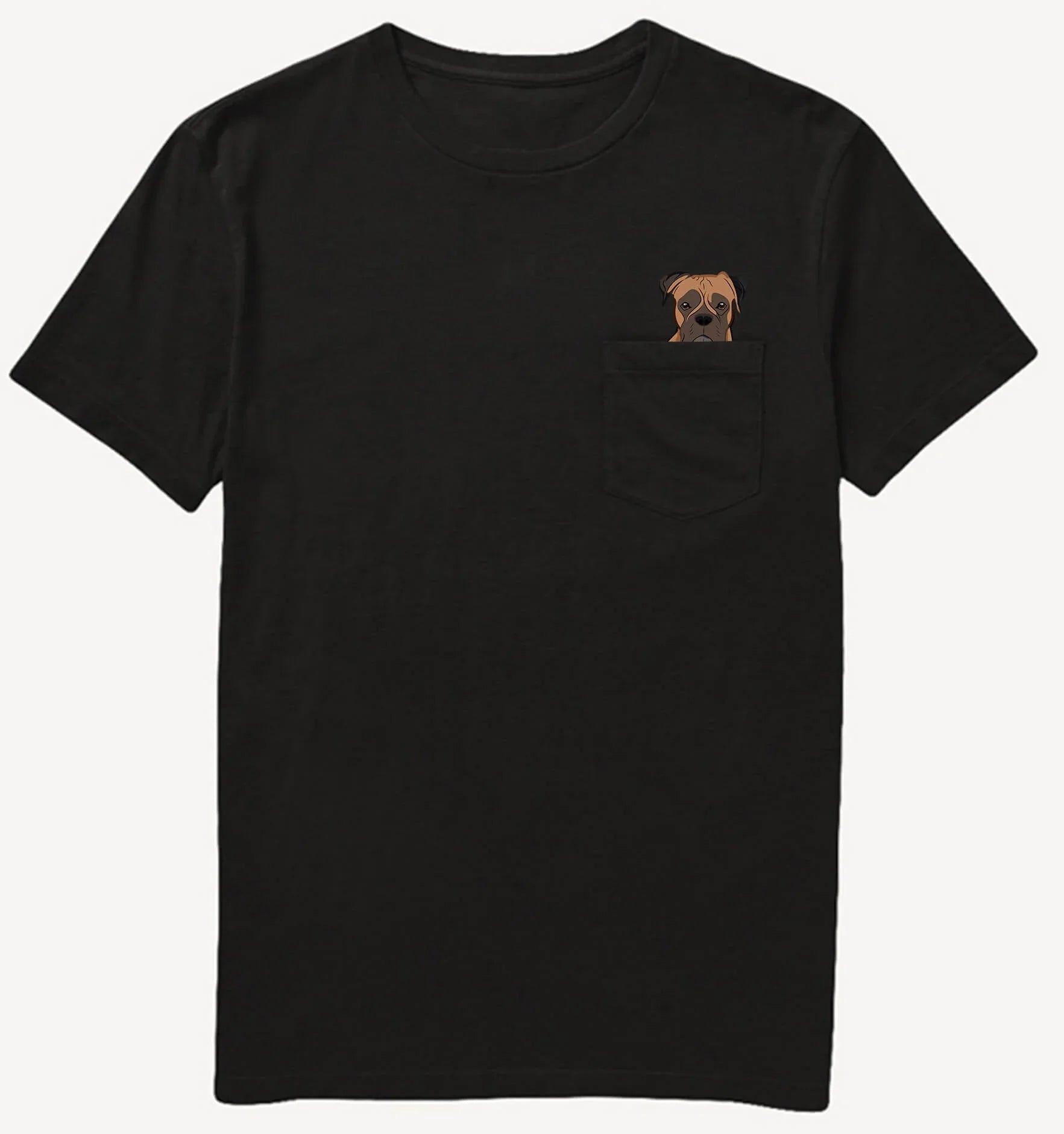 CLOOCL Funny Boxer  T-Shirt Pocket Dogs Printed T-shirt Hip Hop Tops Cotton Pet dog Tees Dropshipping
