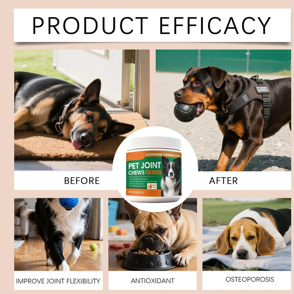 Joint Supplement For Dogs Natural Chews Pill 100-piece Dog Hip & Joint Care For Home Travel Daily Care Digestive Absorption Pet