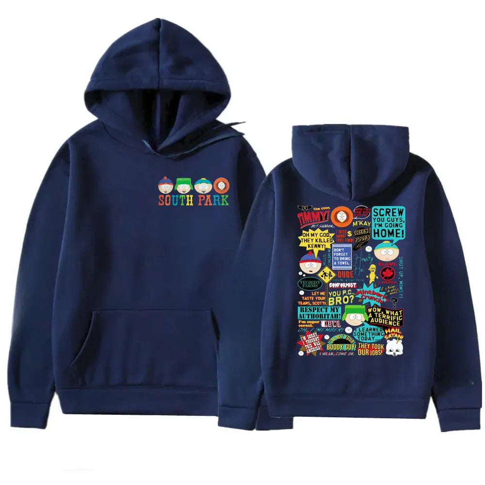 Anime Southes Park Print Hoodie  Autumn and Winter Men's Hooded Sweatshirt Fashion Warm Pullover New in Hoodies & Sweatshirts