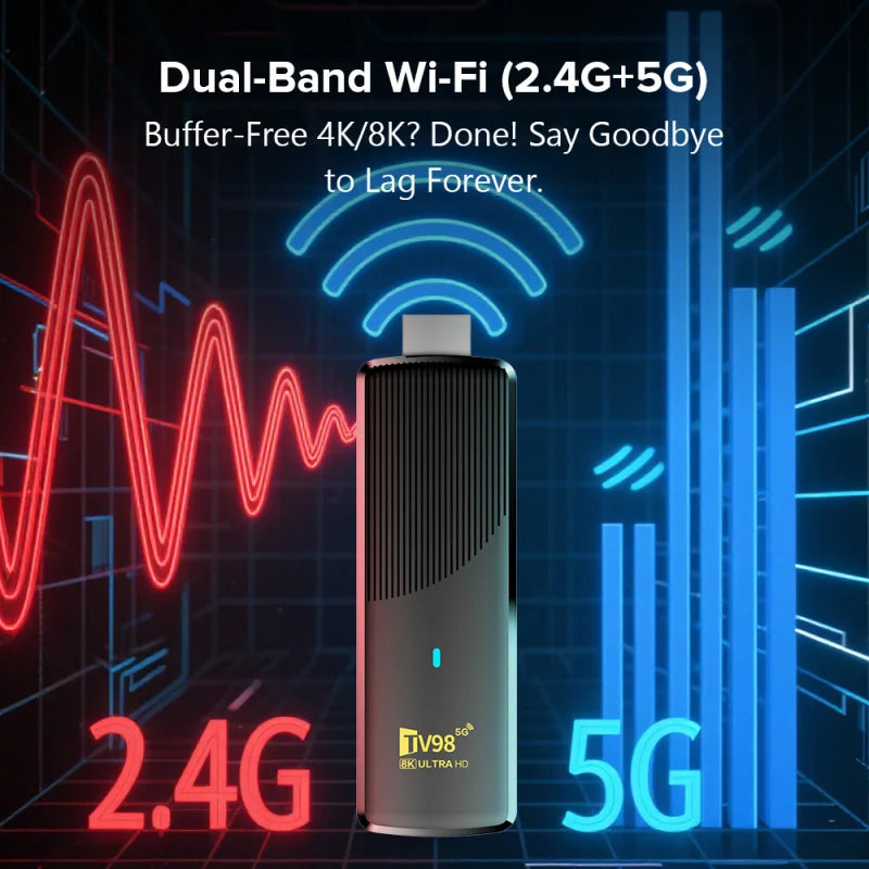 Updated TV98 ATV X9 TV Stick Android 14 Allwinner H313 Quad Core Wifi 4G 5G BT5.0 Voice Remote Smart TV Box HD 4K 8K iptv Stick