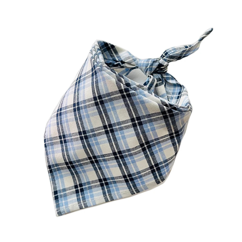 30/50pcs Cotton Plaid Dog Bandanas Thin Style Small Large Dog Scarves Bibs Collar Pet Dog Accessories for Summer