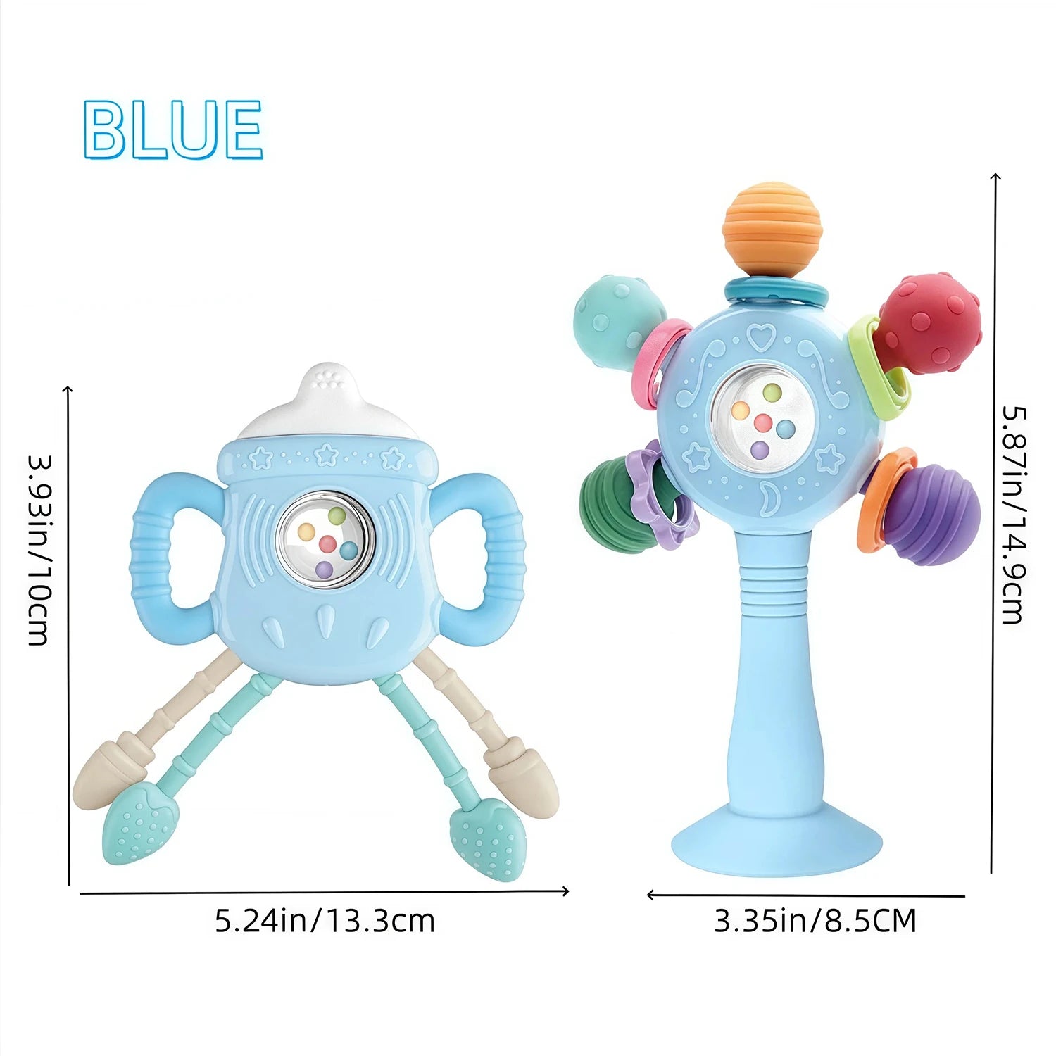 Baby Teething Toys Set，Teething Relief Toy,  BPA Free Cute Shaped Infant Teething Molar Toys Dental Care Newborn Babies Items