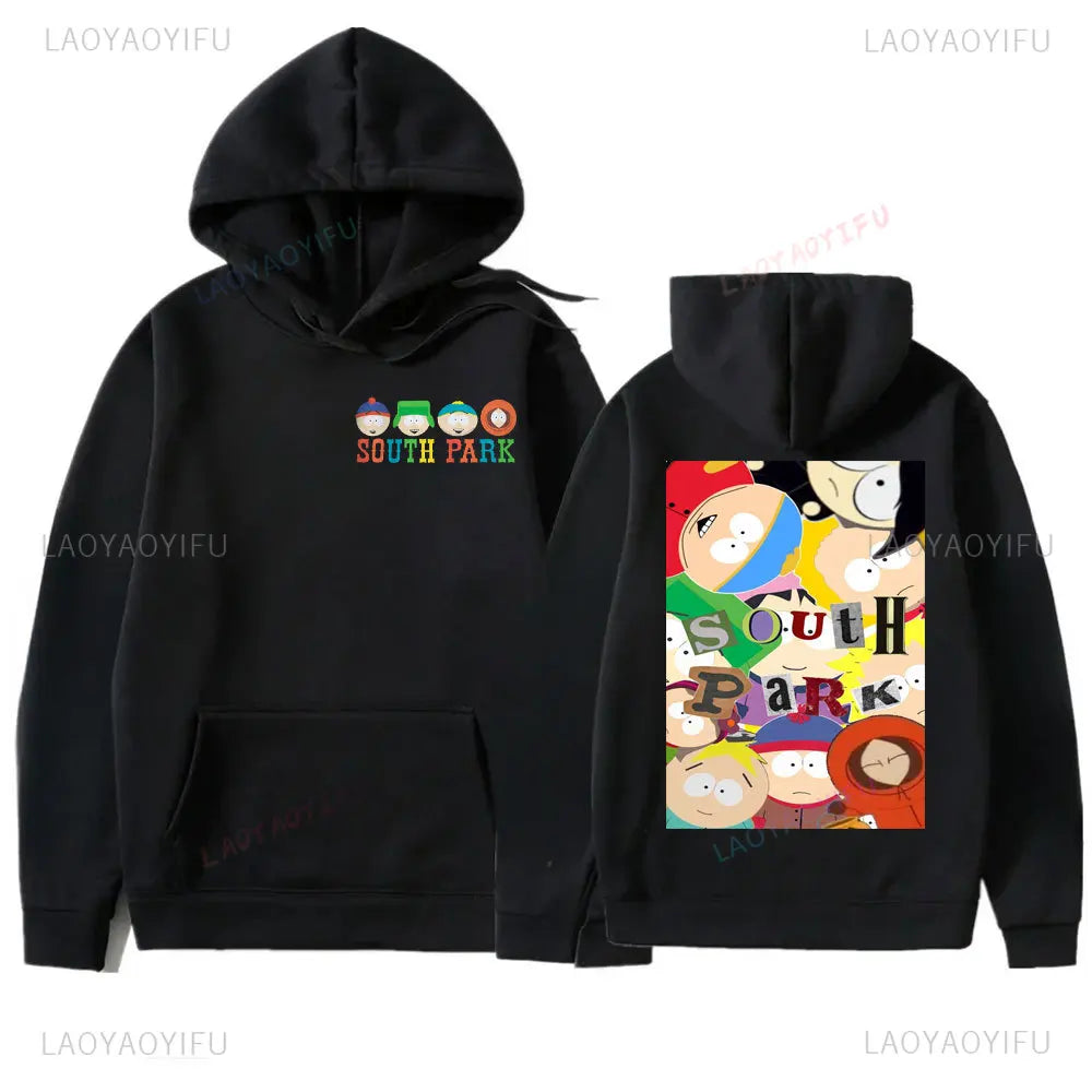 Anime Southes Park Print Hoodie  Autumn and Winter Men's Hooded Sweatshirt Fashion Warm Pullover New in Hoodies & Sweatshirts