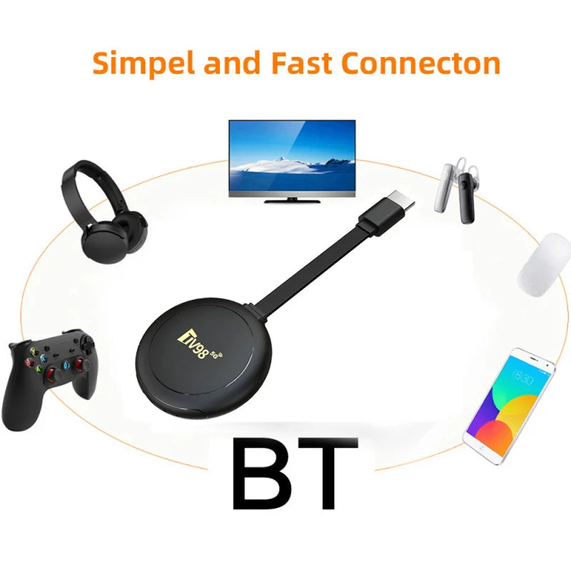 TV98 ATV X8 TV Stick 4G 5G Dual Wifi HD 8K 4K Android 14 H.265 BT 5.0 8GB 128GB Allwinner H313 quad-core Voice Remote Smart iptv
