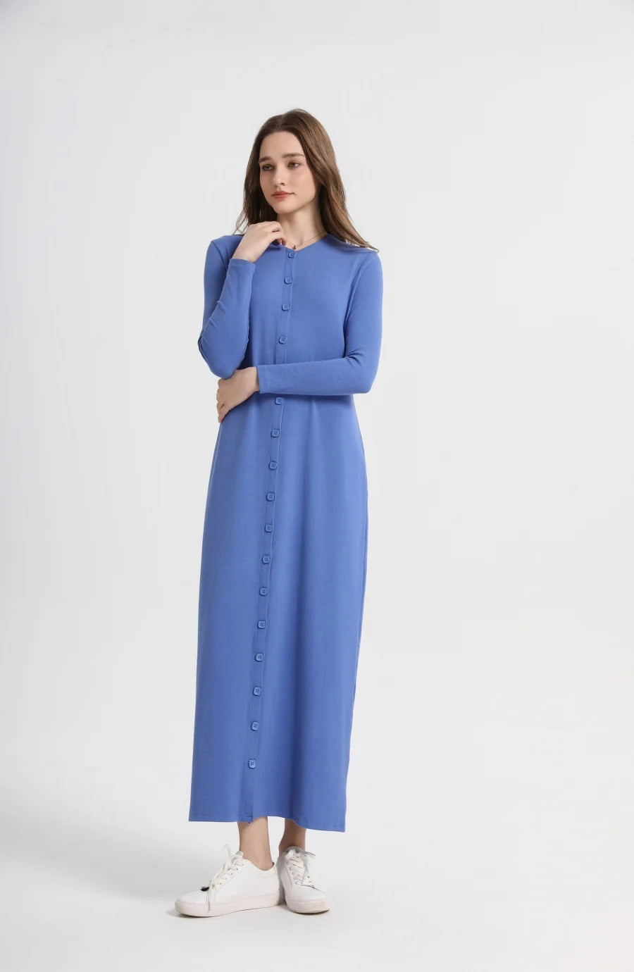 AS 2025 summer woman dress comfortable ribbing maxi button dress  lady clothes