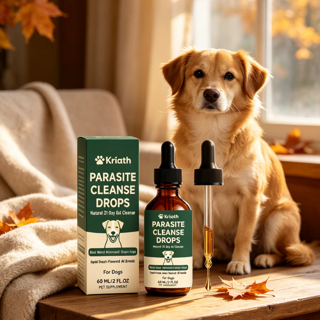 Kriath Pet Digestive Supplement Drops Digestive Comfort Gastrointestinal Health Immune Support Gentle Dog Nutrition Supplement