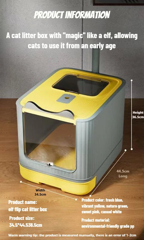 Cat litter basin oversized splash-proof fully enclosed cat toilet sterilization deodorant drawer cat litter basin cat litter box