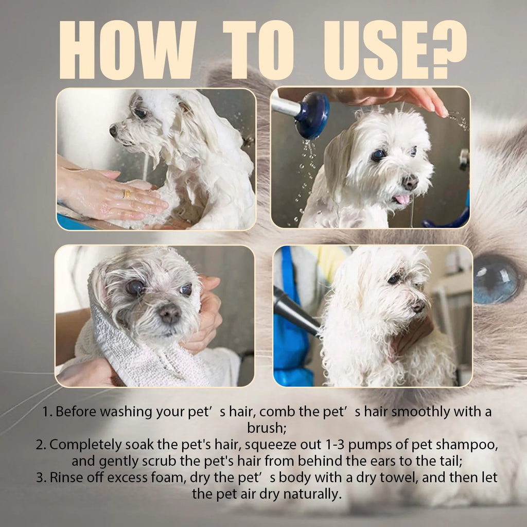 Pet Shampoo Dog Shampoo And Coat Wash For Hydrating Cleansing And Adding To Pet Hair-300ml