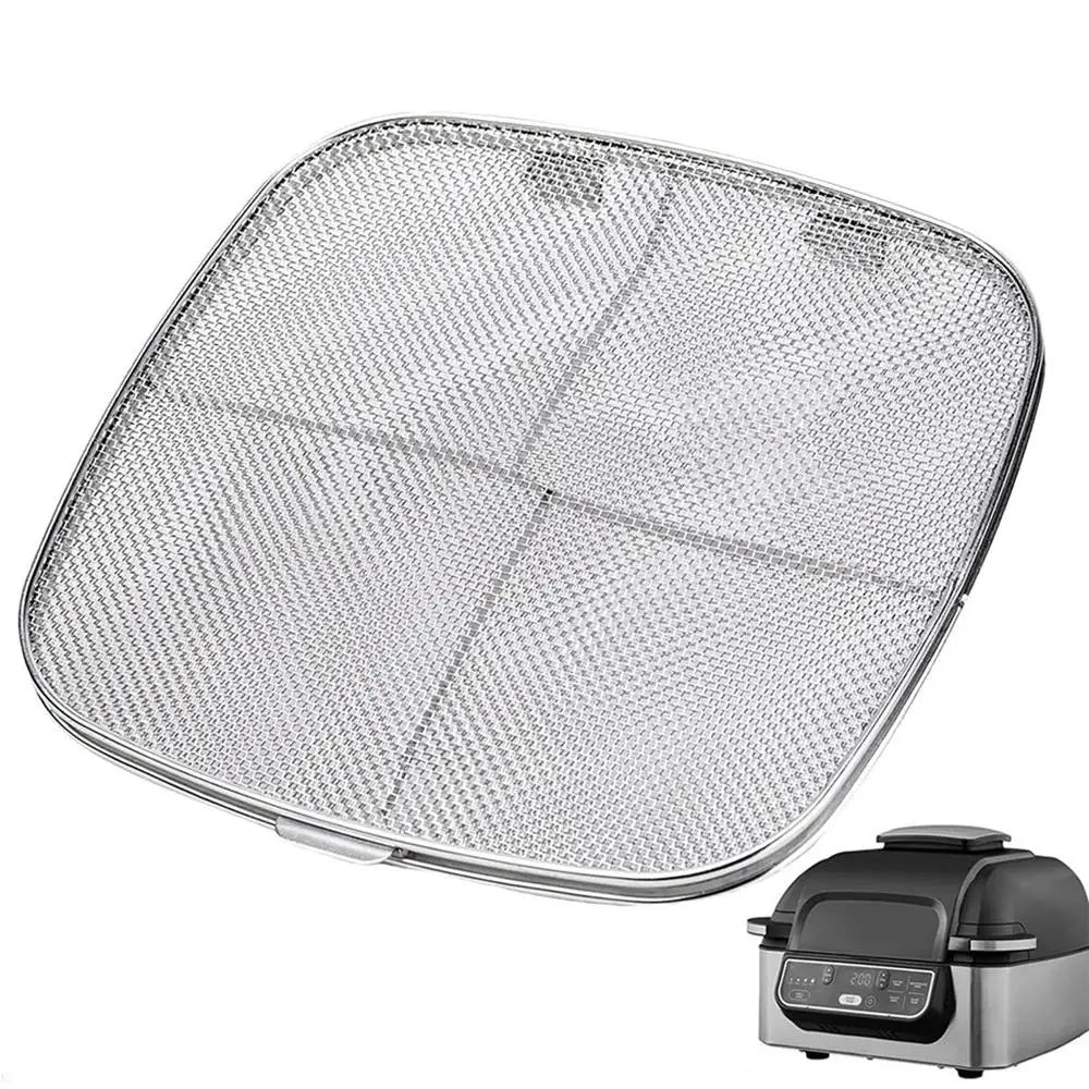 Stainless Steel Splatter Shield for Ninja Foodi AG301 Air Fryer Accessories for Ninja Foodi 5-in-1 Indoor Grill Replacement Part
