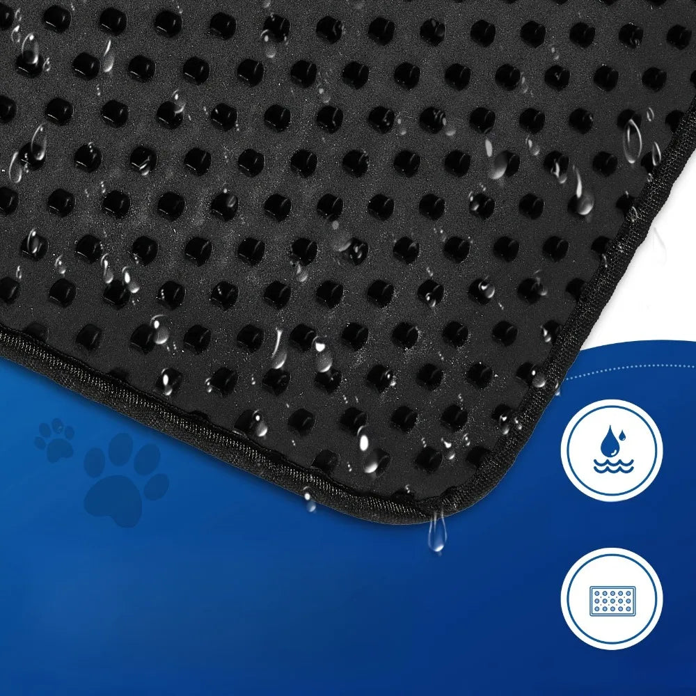 70x120cm Pet Cat Litter Mat Waterproof Double Layer Cat Litter Trapping Pet Litter Box Mat Clean Pad Products for Cats Accessori