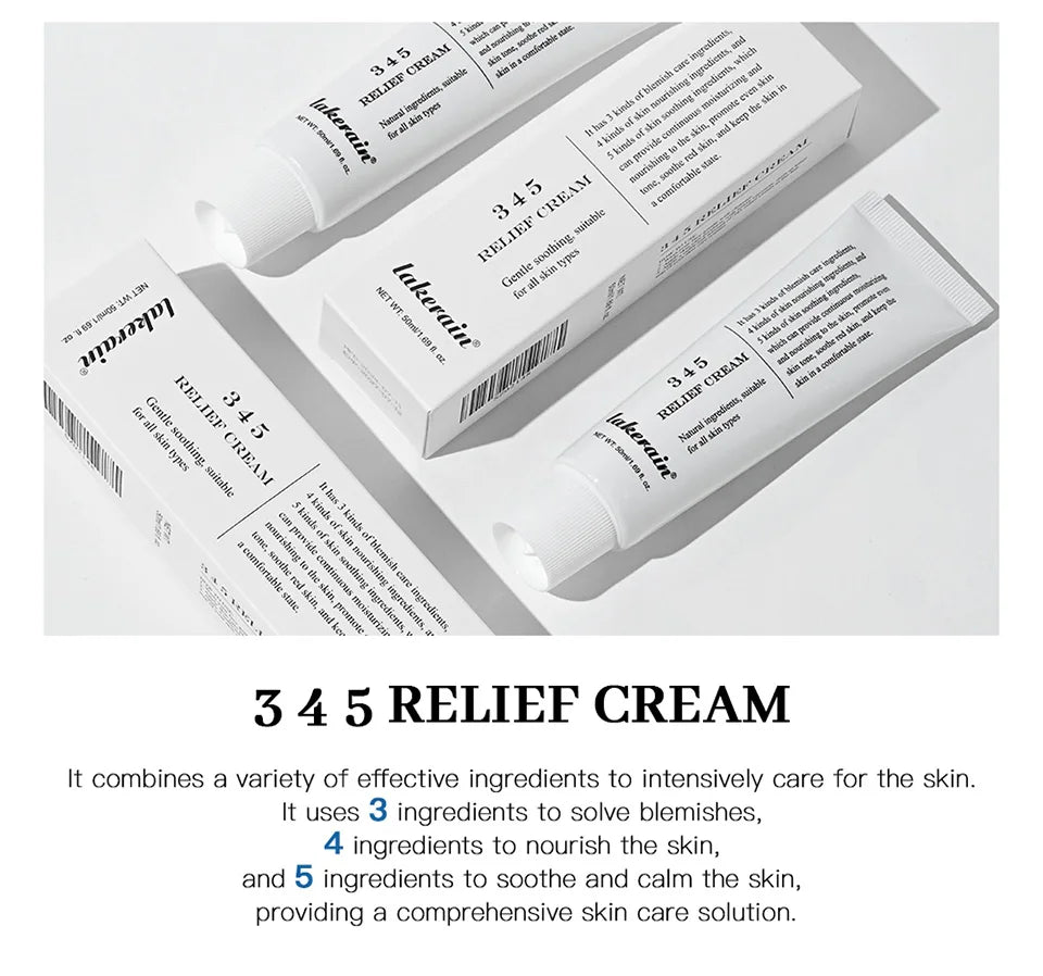 345 Relief Cream Moisturizing Blemishes Nourish The Skin And Provide Soothing Care Resulting In A Well-Rounded Skincare Solution