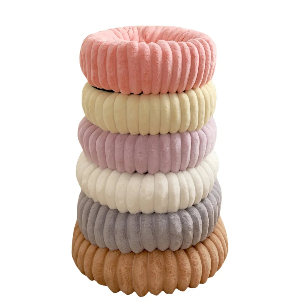 40-70cm Round Pet Bed for Dog Bed Super Soft Cat Bed Long Plush Dog House for Medium Dog House Winter Warm Sleeping