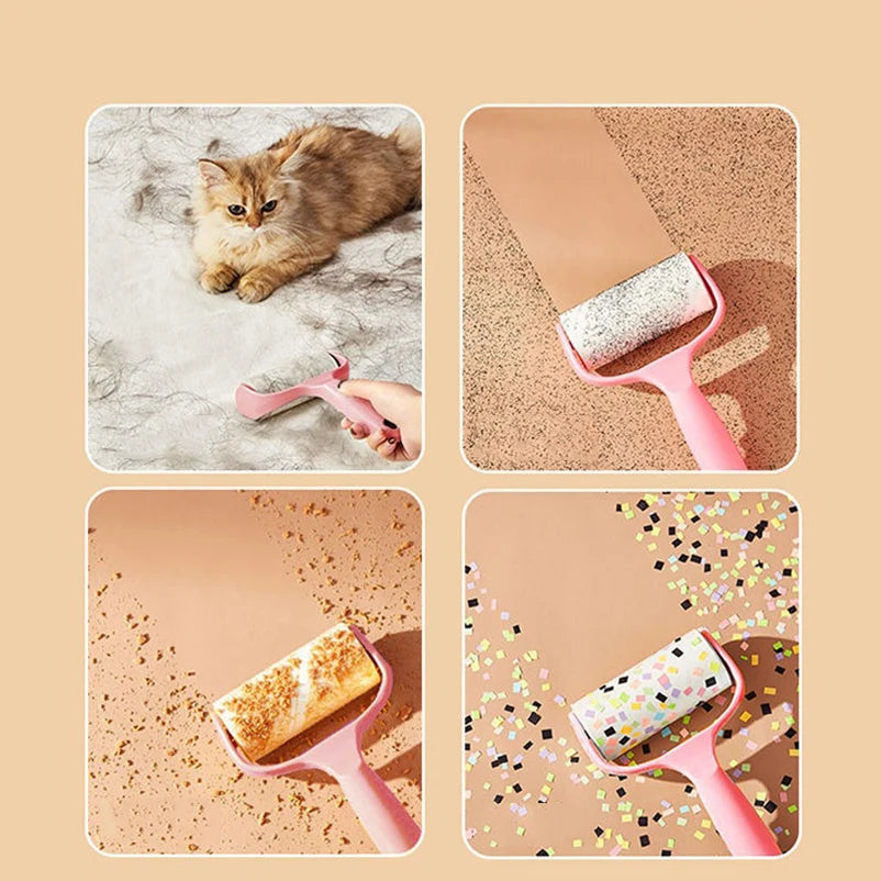 Home sticky paper roller lint remover Removable sofa clothing dust removal brush Pet cleaning supplies