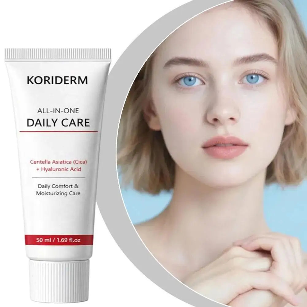 Koriderm Centella Asiatica Moisturizer Cream Hyaluronic Acid Gentle Repair Non Irritating For Daily Skincare Firming Barrier