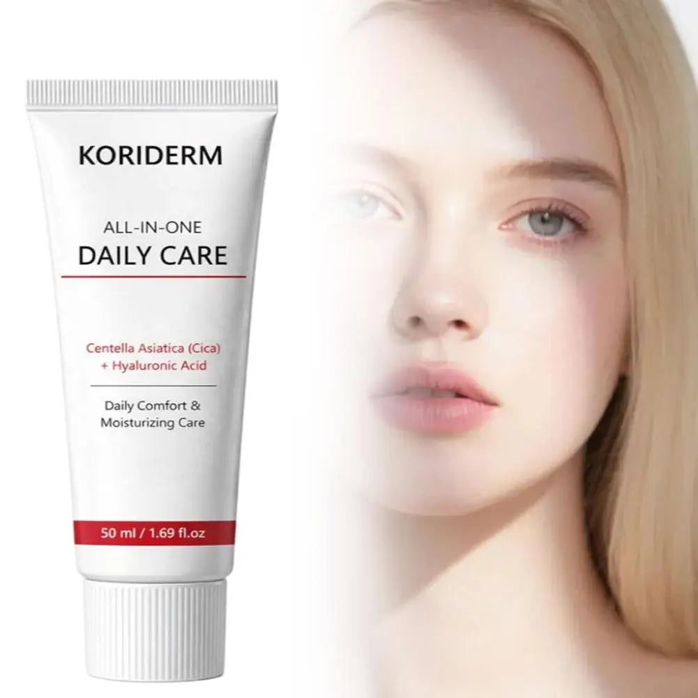 Koriderm Centella Asiatica Moisturizer Cream Hyaluronic Acid Gentle Repair Non Irritating For Daily Skincare Firming Barrier