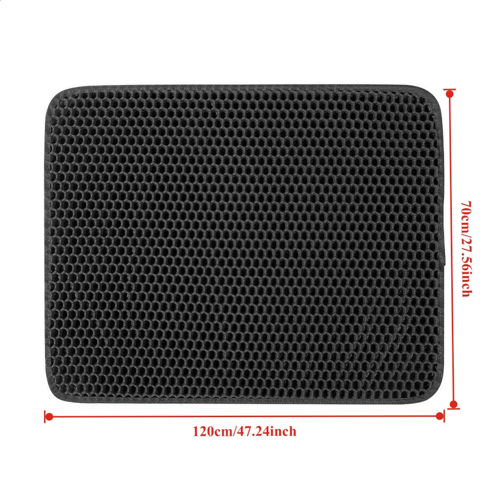 70x120cm Pet Cat Litter Mat Waterproof Double Layer Cat Litter Trapping Pet Litter Box Mat Clean Pad Products for Cats Accessori
