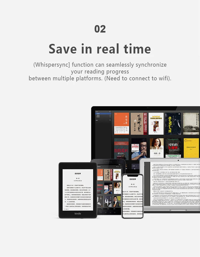 All-new Kindle Paperwhite 4-Now Waterproof 8GB Kindle Paperwhite4 300 ppi eBook e-ink Screen WIFI 6"LIGHT Wireless Reader
