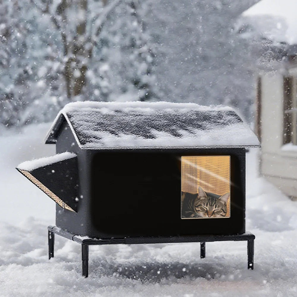 Cat House for Outdoor Puppy Waterproof Fully Insulated Selfwarming Shelter for Stray and Feral Cat Houses Beds for Indoor Cats
