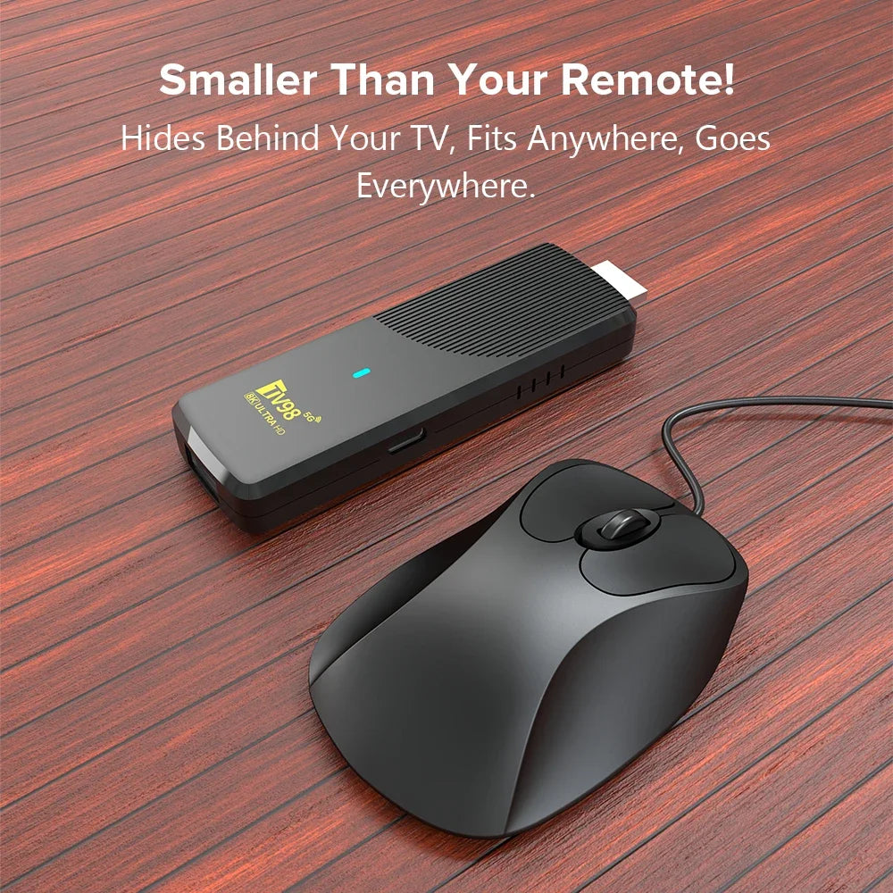 Updated TV98 ATV X9 TV Stick Android 14 Allwinner H313 Quad Core Wifi 4G 5G BT5.0 Voice Remote Smart TV Box HD 4K 8K iptv Stick