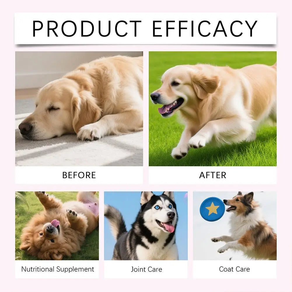 60ml Dog Pet Collagen Based Staple Food Combined With Nutritional Supplement Drops Gentle Formula For Hair And Skin Care