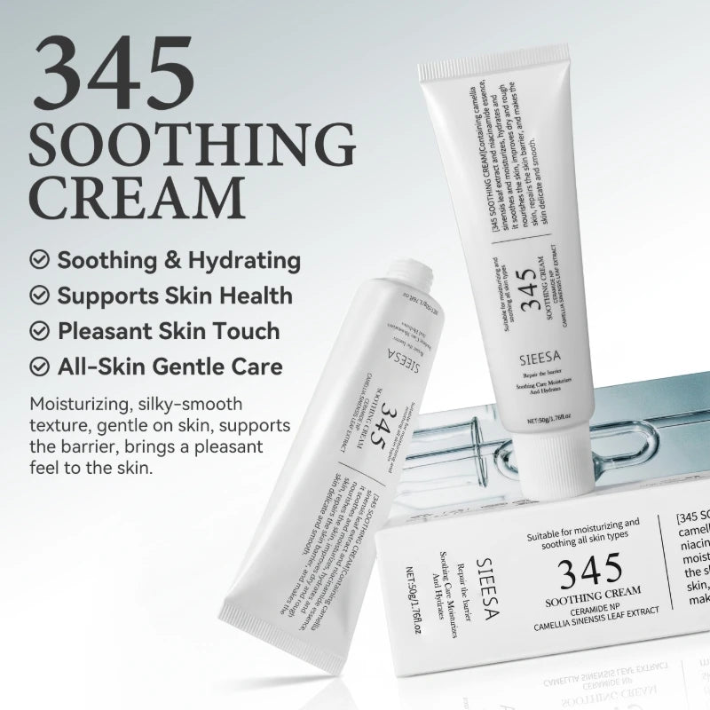 345 Sooth Cream Toner Camellia Leaf Centella Asiatica Extract Refresh Non-sticky Hydrate Dry Dehydrated Smooth Soft Complexion