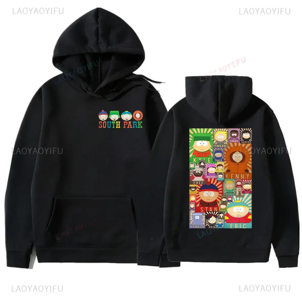 Anime Southes Park Print Hoodie  Autumn and Winter Men's Hooded Sweatshirt Fashion Warm Pullover New in Hoodies & Sweatshirts