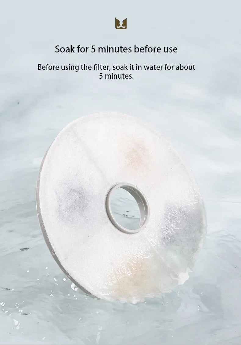 Cat Water Fountain Filter Replacement Filters for Battery Operated Cat Water Fountain Activated Carbon Filters