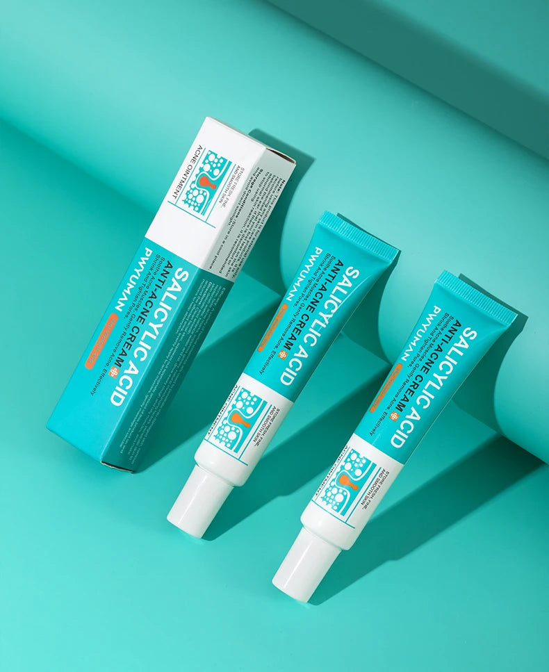 Salicylic Acid Acne Treatment Face Cream Repair Pimple Spots Deep Cleaning Pore Shrinking Anti-acne Scar Oil Control Moisturizer