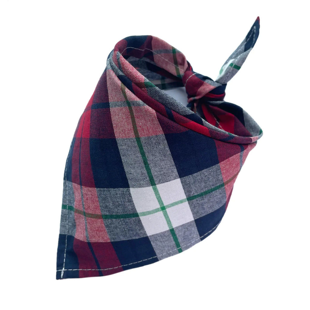 30/50pcs Cotton Plaid Dog Bandanas Thin Style Small Large Dog Scarves Bibs Collar Pet Dog Accessories for Summer