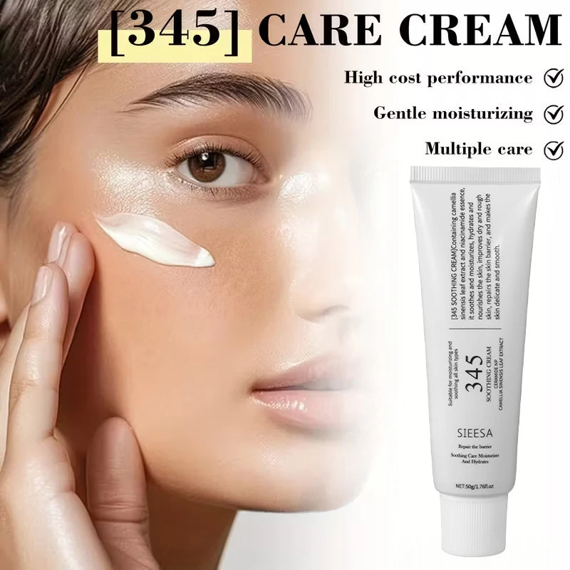 345 Sooth Cream Toner Camellia Leaf Centella Asiatica Extract Refresh Non-sticky Hydrate Dry Dehydrated Smooth Soft Complexion