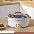 Portable Electric Multifunctional Cooker Household Double Layer Hot Pot Mini Non-stick Cookware for Kitchen and Home Appliance