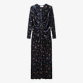 AS AW25 velvet print shirring woman dress elegance lady dressy wear