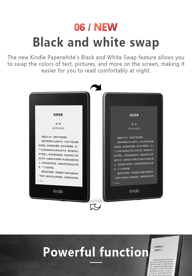All-new Kindle Paperwhite 4-Now Waterproof 8GB Kindle Paperwhite4 300 ppi eBook e-ink Screen WIFI 6"LIGHT Wireless Reader