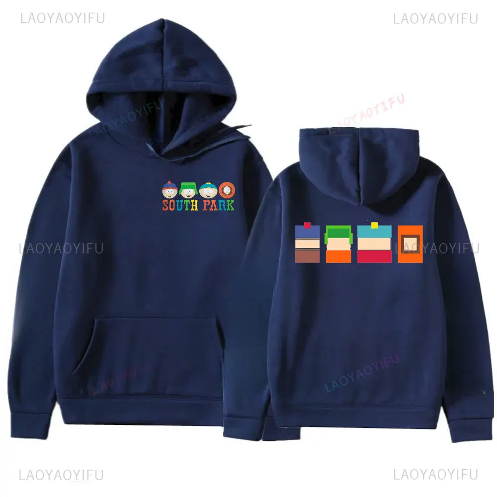 Anime Southes Park Print Hoodie  Autumn and Winter Men's Hooded Sweatshirt Fashion Warm Pullover New in Hoodies & Sweatshirts