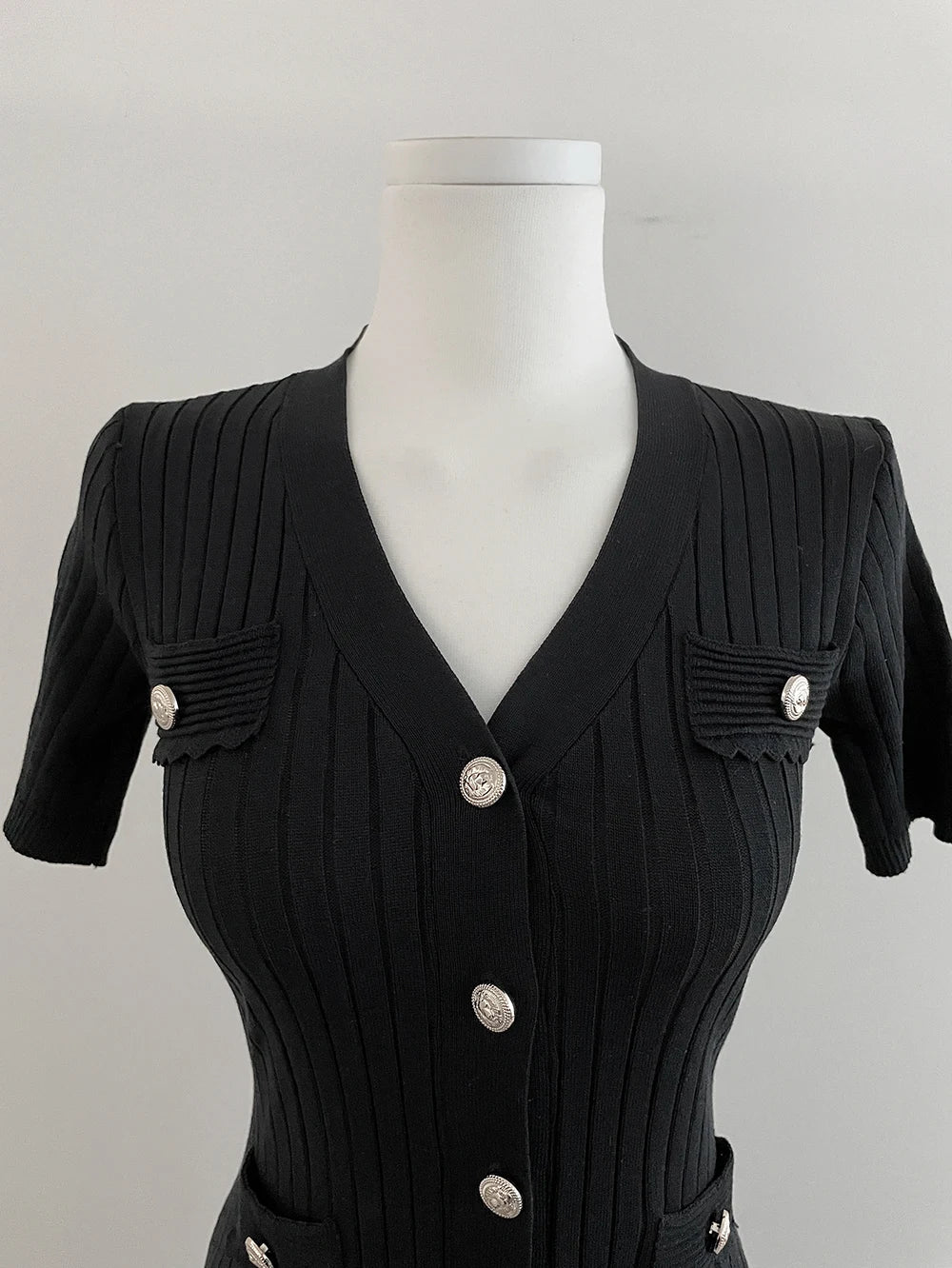 Summer Midi Dress Women Knitted Black Bodycon Korea Style Ruffle Ladies Dresses Elegant Fashion Casual Woman Long Sleeve Dress