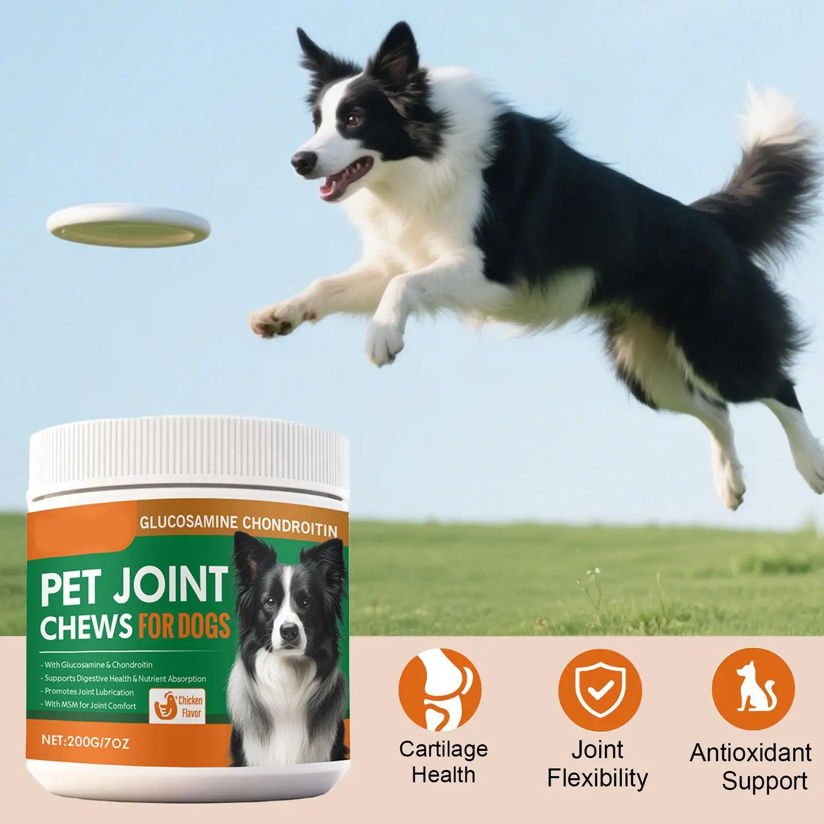 Joint Supplement For Dogs Natural Chews Pill 100-piece Dog Hip & Joint Care For Home Travel Daily Care Digestive Absorption Pet