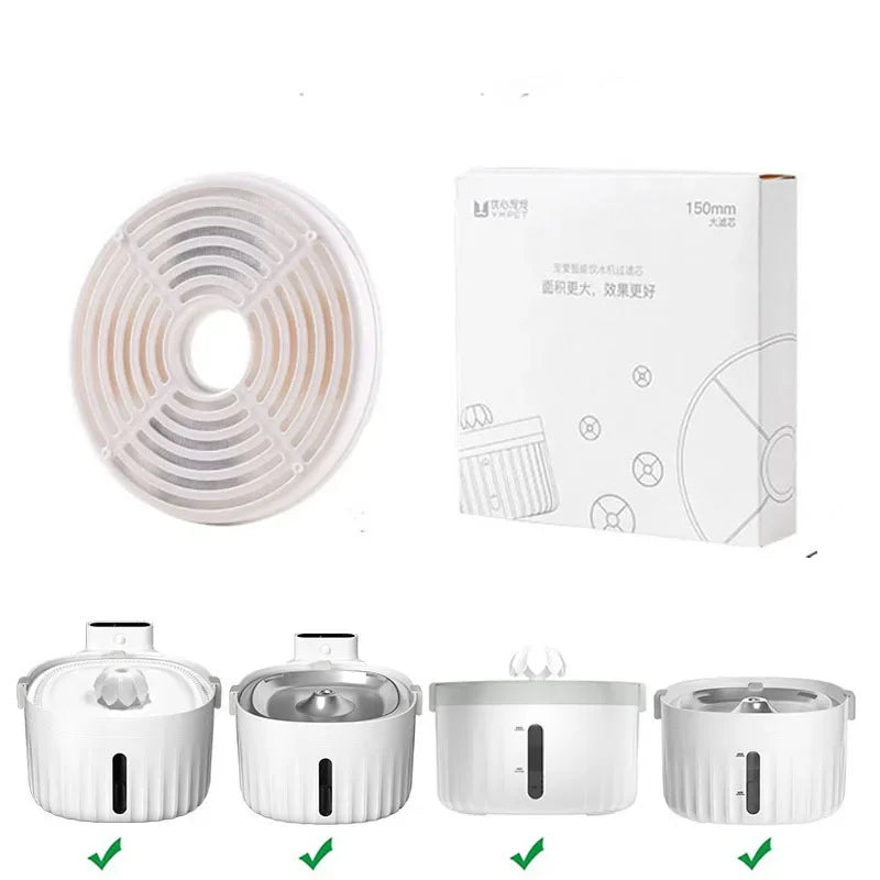Cat Water Fountain Filter Replacement Filters for Battery Operated Cat Water Fountain Activated Carbon Filters