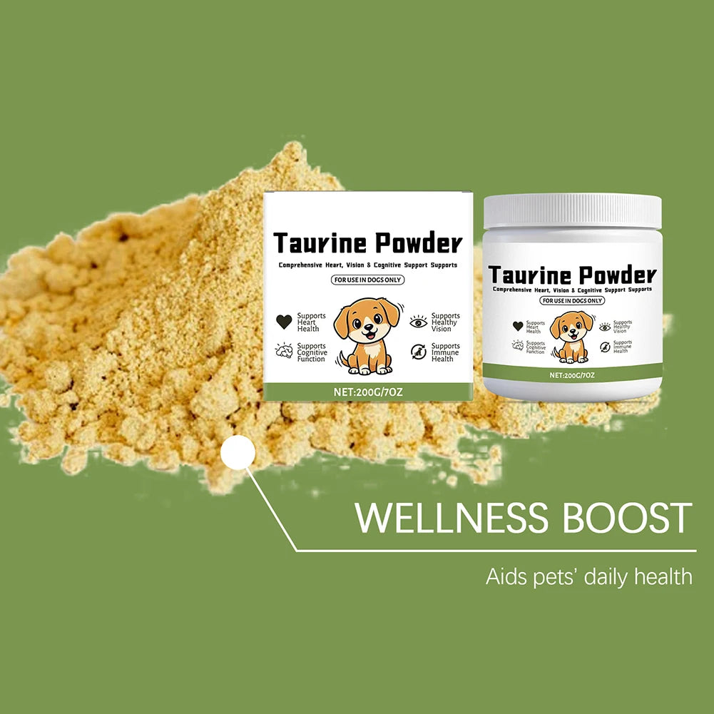 200g Taurine Powder Paw VitaTtaurine Supplement for Dogs Supports for Heart-Vision Daily Welln-ess in Dogs