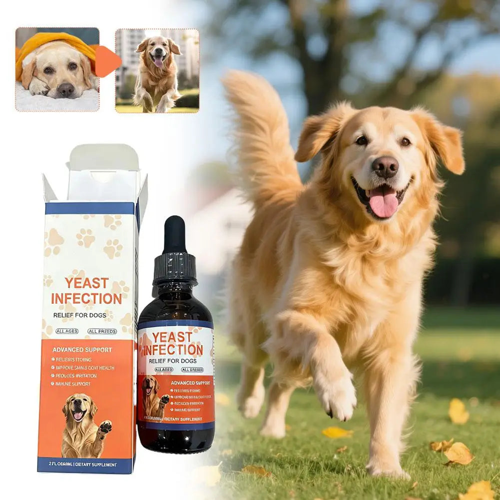 60ml Irritation Skin Pet Nutritional Supplement Antipruritic Fur Health Immune Support Yeast Infection Relief Drops For Dog Cat