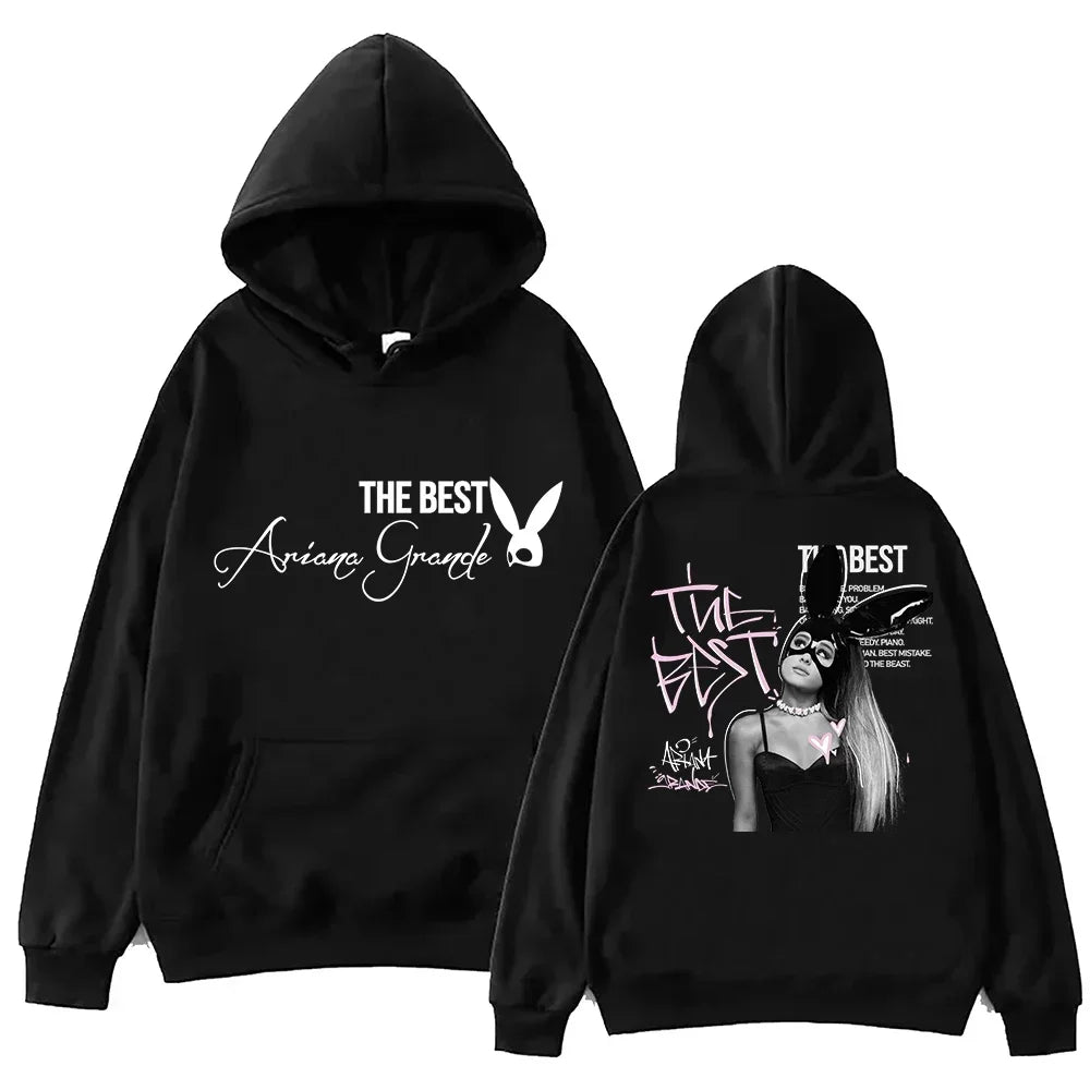 2025 Ariana Grande Hoodie Classic Harajuku Hip Hop Men's Fashion Casual Sports Hoodie