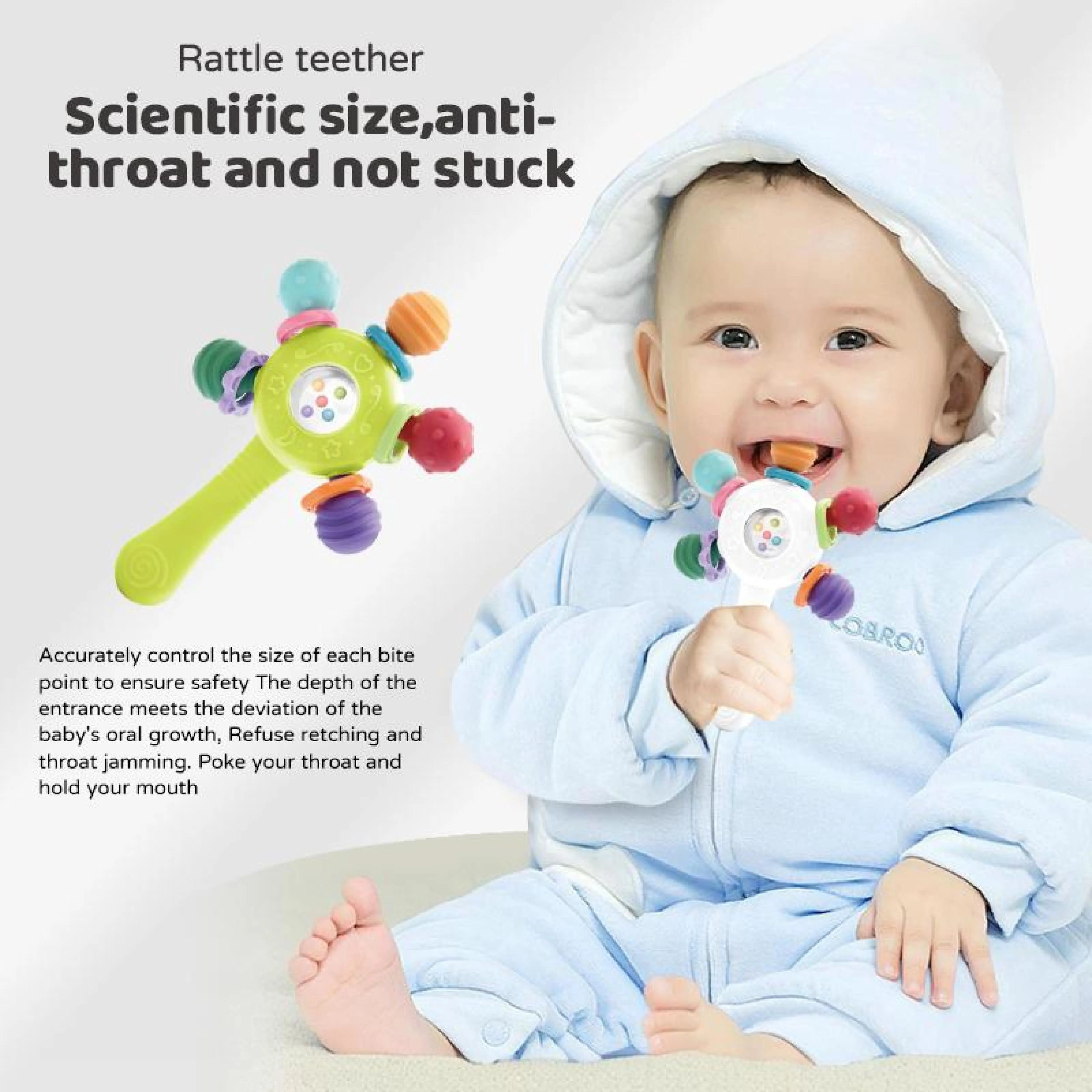 Baby Teething Toys Set，Teething Relief Toy,  BPA Free Cute Shaped Infant Teething Molar Toys Dental Care Newborn Babies Items