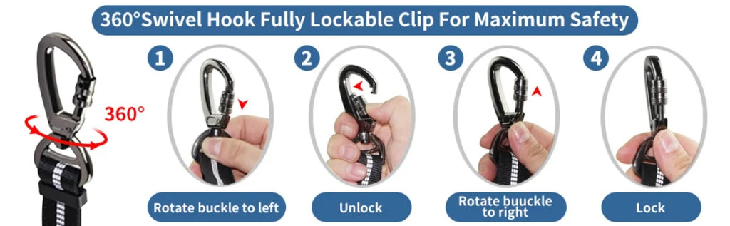 Dog Seatbelt Updated 3-in-1 Pet Car Seat Belts for Dogs Car Tether with Clip Hook Bungee Dogs Safety Belt with Swivel Carabiner