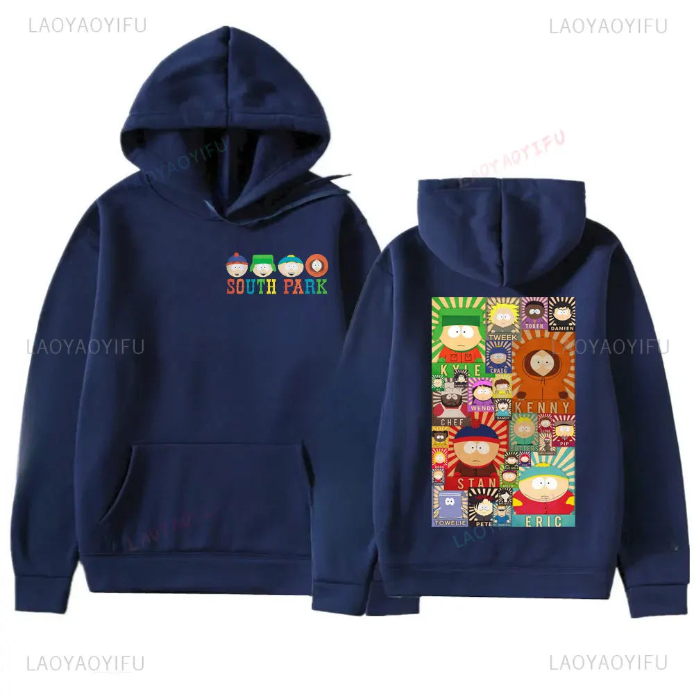 Anime Southes Park Print Hoodie  Autumn and Winter Men's Hooded Sweatshirt Fashion Warm Pullover New in Hoodies & Sweatshirts