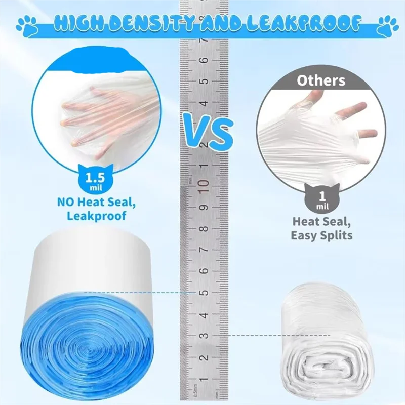 90 Count Cat Litter Bags Cat Litter Bags For Home Extra-Thick Cat Litter Box Liners