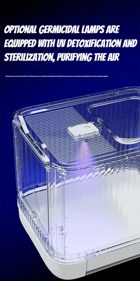 Cat litter basin oversized splash-proof fully enclosed cat toilet sterilization deodorant drawer cat litter basin cat litter box