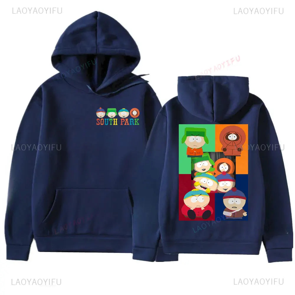 Anime Southes Park Print Hoodie  Autumn and Winter Men's Hooded Sweatshirt Fashion Warm Pullover New in Hoodies & Sweatshirts