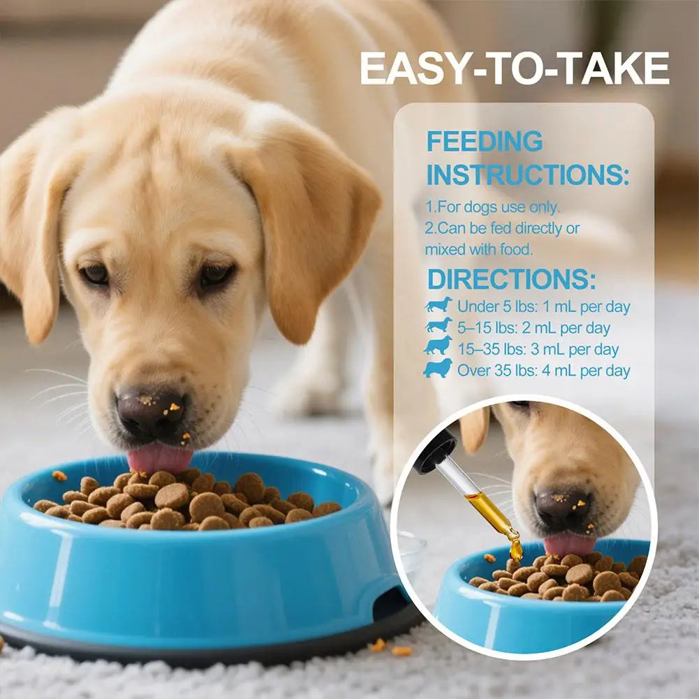 60ml Dog Pet Collagen Based Staple Food Combined With Nutritional Supplement Drops Gentle Formula For Hair And Skin Care