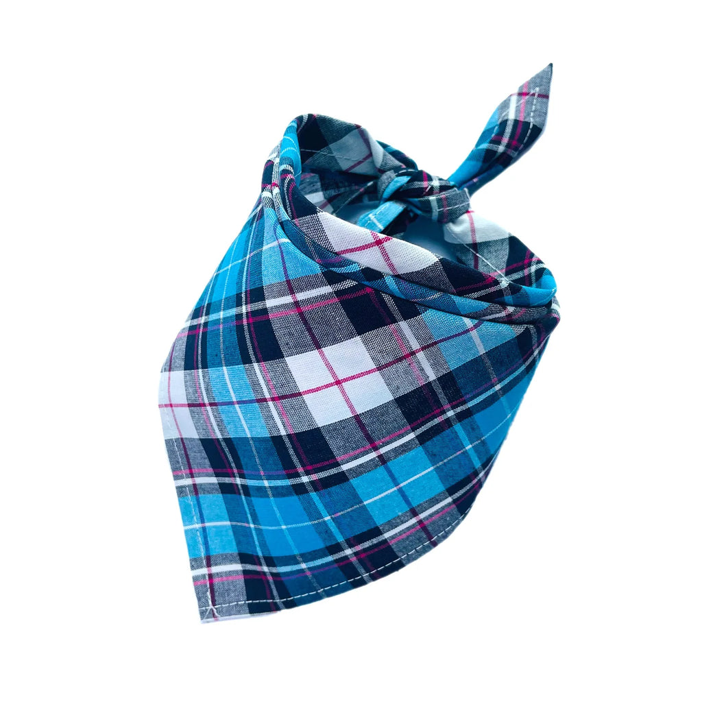 30/50pcs Cotton Plaid Dog Bandanas Thin Style Small Large Dog Scarves Bibs Collar Pet Dog Accessories for Summer